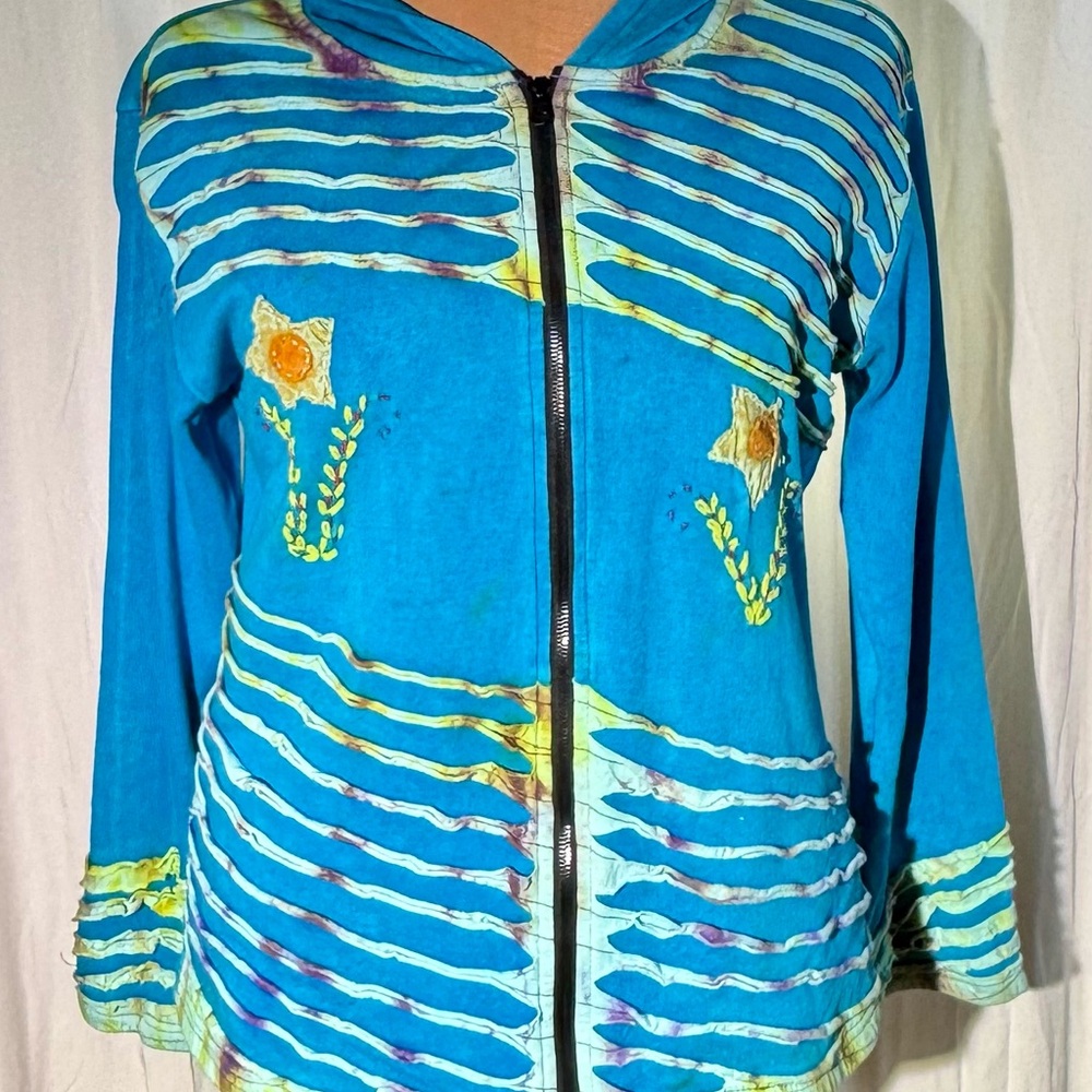 Colorful Striped Zip-Up Hoodie
